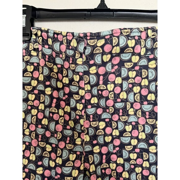 Talbots Pants Womens Sz 14 cropped Colorful Fruit Summer Whimsical Stretch Artsy - Picture 8 of 10